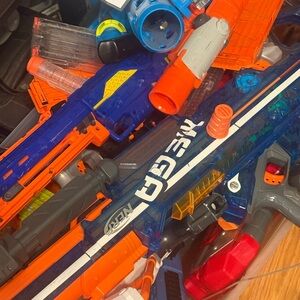VALUE PACK NERF Mega Blaster Toy - Blue and Orange
